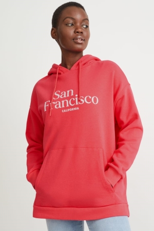 C&A Hoodie Damen Rosa | CDURH-4892