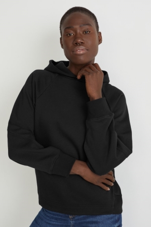 C&A Hoodie Damen Schwarz | OVMHJ-6428