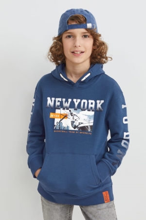C&A Hoodie Mädchen Dunkelblau | EZGAR-2635