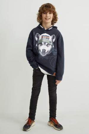 C&A Hoodie Mädchen Dunkelblau | HIWMX-6801