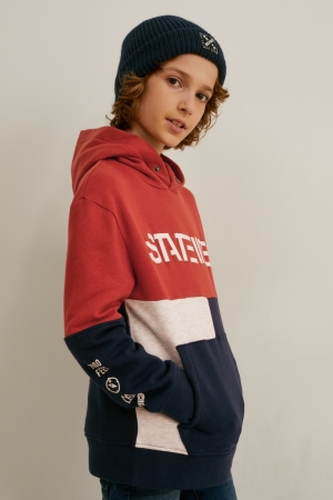 C&A Hoodie Mädchen Dunkelrot | FRSLA-7058