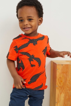 C&A How To Train Your Dragon Sleeve T-shirts Jungen Orange | KVRWE-6835
