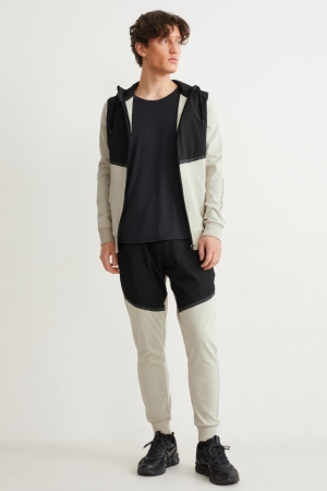 C&A Joggers Hosen Herren Schwarz Beige | JFQKB-9328