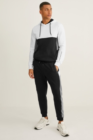 C&A Joggers Hosen Herren Schwarz | XFIZH-7962