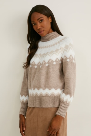 C&A Jumper Damen Beige | DYFRJ-9072