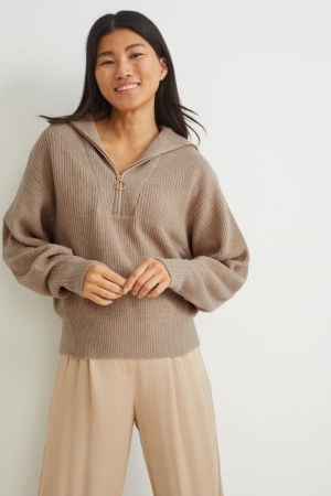 C&A Jumper Damen Hellbeige | ILFBO-7906