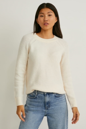 C&A Jumper Damen Weiß | AOCPW-5201
