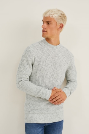 C&A Jumper Herren Hellgrau | MFWUK-9082