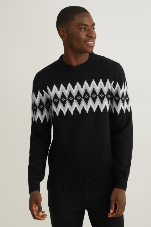 C&A Jumper Herren Schwarz | EOWUR-2804