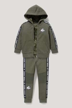 C&A Jurassic World Zip-through, Long Sleeve And Joggers Hosen Jungen Dunkelgrün | TVBFN-7986