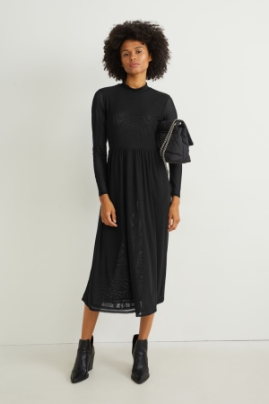 C&A Kleider Damen Schwarz | BHRCY-9308