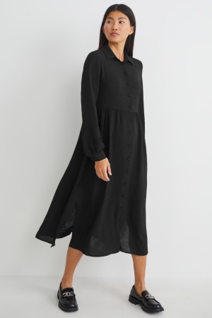 C&A Kleider Damen Schwarz | CZJBT-7654