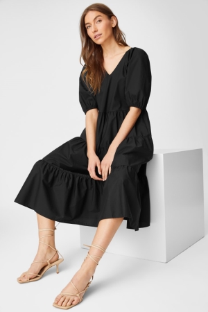 C&A Kleider Damen Schwarz | VYSDF-7291