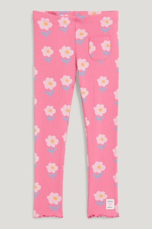 C&A Leggings Floral Hosen Mädchen Rosa | TWLFB-8016