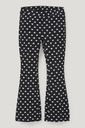 C&A Leggings Recycled Patterned Hosen Mädchen Schwarz Weiß | FZDVH-8394