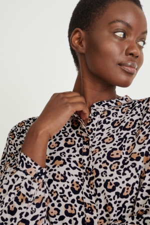 C&A Lenzing™ Ecovero™ Patterned Bluse Damen Hellbeige | GLJZC-4251