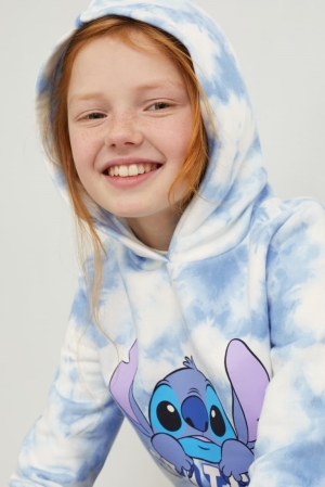 C&A Lilo & Stitch Hoodie Mädchen Weiß Hellblau | TGDXP-3691