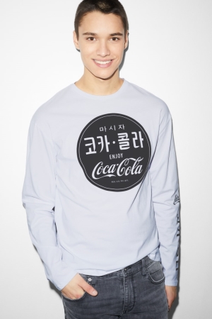 C&A Long Sleeve Coca-cola Oberteile Herren Weiß | DKTXW-0958