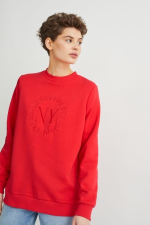 C&A Long Sleeve Hoodie Damen Rot | WTAYX-5267