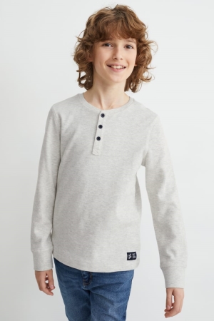 C&A Long Sleeve Oberteile Jungen Weiß | SXTHB-1572