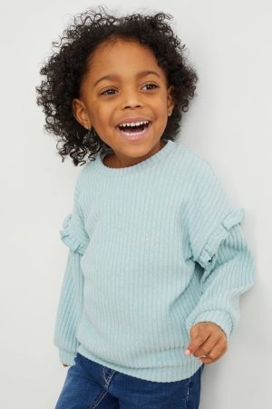 C&A Long Sleeve Oberteile Mädchen Hellblau | MKPBI-9230