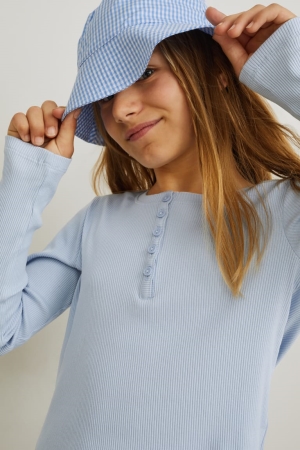 C&A Long Sleeve Oberteile Mädchen Hellblau | SQEVM-4375