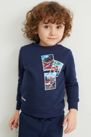 C&A Mario Kart Sweatshirts Mädchen Dunkelblau | JWBAC-6392