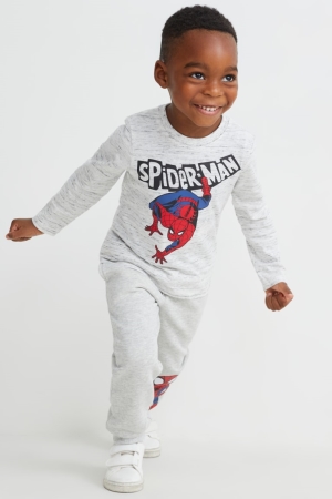 C&A Marvel Joggers Hosen Jungen Hellgrau | JMRVC-7289