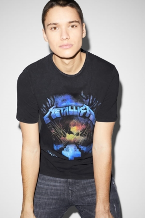 C&A Metallica T-shirts Herren Dunkelgrau | NHWZO-2543