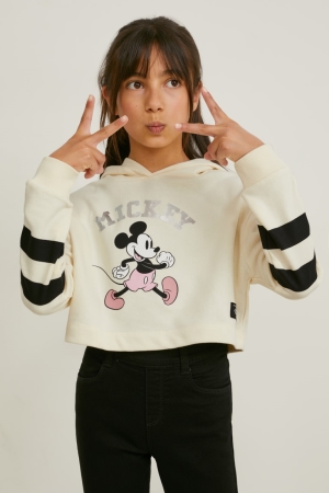C&A Mickey Mouse Set And 2 Piece Oberteile Mädchen Creme | TXJLV-2301