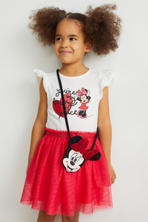 C&A Minnie Mouse Set And Bag 2 Piece Kleider Mädchen Rosa | IHLKA-0593