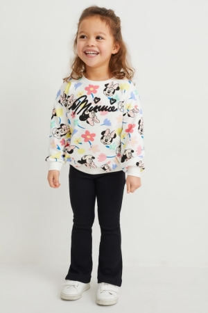 C&A Minnie Mouse Set And Leggings 2 Piece Sweatshirts Mädchen Weiß | AWRJY-7834