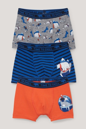 C&A Multipack 3er BoxerBio-baumwolle Unterwäsche Jungen Orange | JDXMC-8497