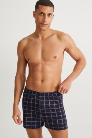 C&A Multipack Of 2 Boxer Jersey Organic Baumwoll Unterwäsche Herren Rot | GYITL-8356
