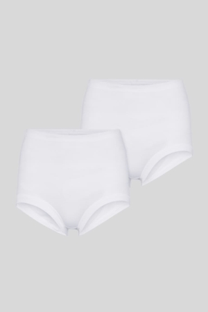 C&A Multipack Of 2 Briefs Organic Baumwoll Unterwäsche Damen Weiß | JDEVK-0368