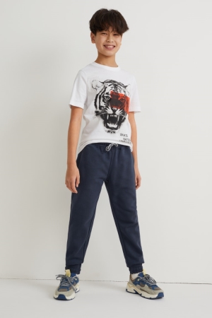 C&A Multipack Of 2 Joggers Hosen Jungen Dunkelblau | CROMH-8154