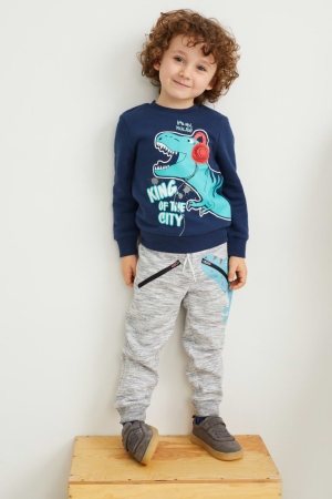 C&A Multipack Of 2 Joggers Hosen Jungen Hellgrau | HQXKZ-0618