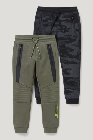 C&A Multipack Of 2 Joggers Hosen Jungen Grün | LUWZF-3602