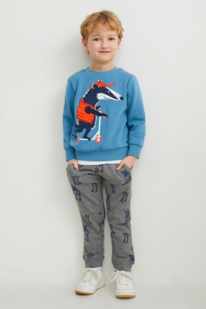 C&A Multipack Of 2 Joggers Hosen Jungen Blau Grau | VXWBY-0294
