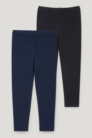 C&A Multipack Of 2 Leggings Hosen Mädchen Schwarz | NOXHC-3064