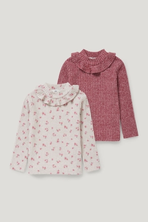 C&A Multipack Of 2 Long Sleeve Oberteile Mädchen Weiß | YCVLW-9647