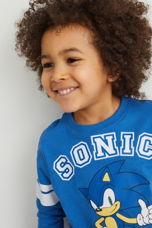 C&A Multipack Of 2 Sonic Long Sleeve Oberteile Jungen Blau | GTPNV-1264