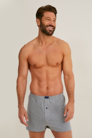 C&A Multipack Of 3 Boxer Jersey Organic Baumwoll Unterwäsche Herren Dunkelblau | CJZSO-8235