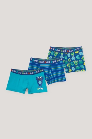 C&A Multipack Of 3 Boxer Organic Baumwoll Unterwäsche Jungen Weiß | BTRJV-2013