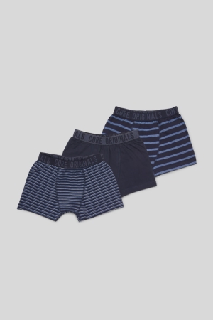 C&A Multipack Of 3 Boxer Organic Baumwoll Unterwäsche Jungen Blau | UAVET-9654