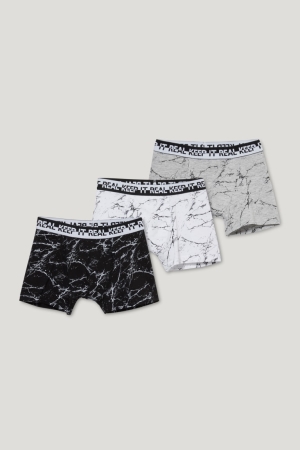 C&A Multipack Of 3 Boxer Organic Baumwoll Unterwäsche Jungen Grau Schwarz | ZTCWA-5839