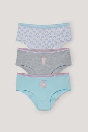 C&A Multipack Of 3 Briefs Organic Baumwoll Unterwäsche Mädchen Helltürkis | YULBO-8267