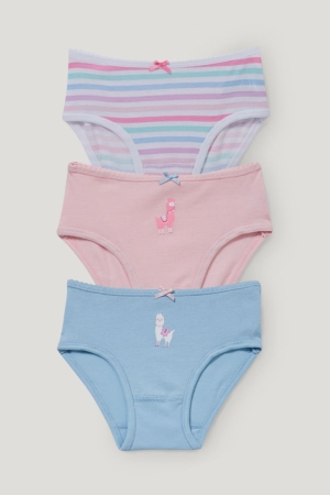 C&A Multipack Of 3 Briefs Organic Baumwoll Unterwäsche Mädchen Hellblau | ZANDY-4620
