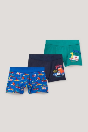 C&A Multipack Of 3 Dinosaur Boxer Organic Baumwoll Unterwäsche Jungen Grün | OTJEI-1542