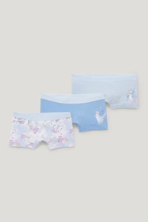 C&A Multipack Of 3 Frozen Organic Baumwoll Unterwäsche Mädchen Blau Dunkelblau | NAUDT-2419